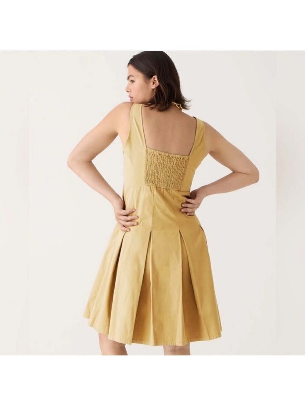 JCREW | Sleeveless Square-neck MIDI in Camel πͺ - Picture 10 of 11